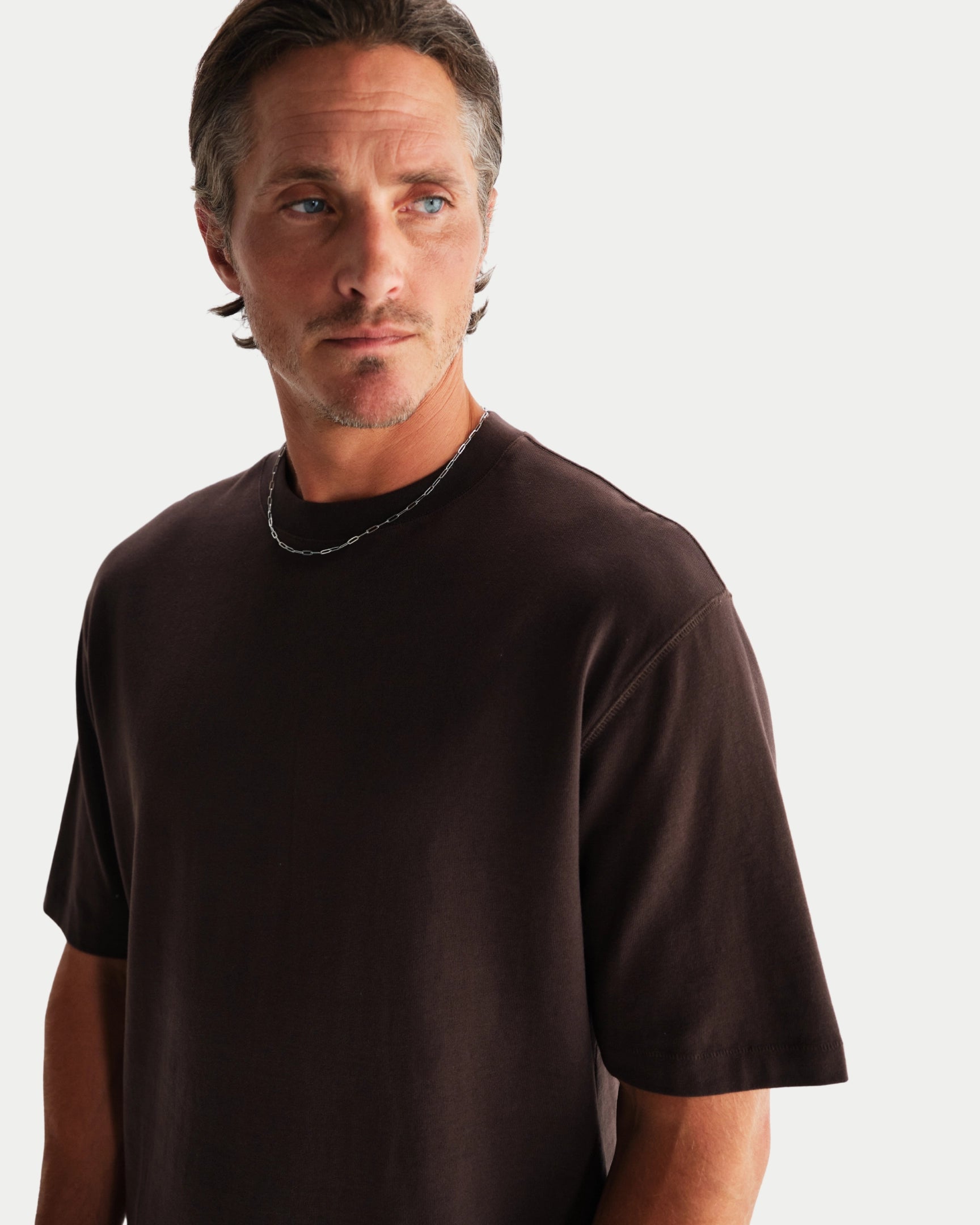 Milton Tee Emorised Cotton Dark Brown