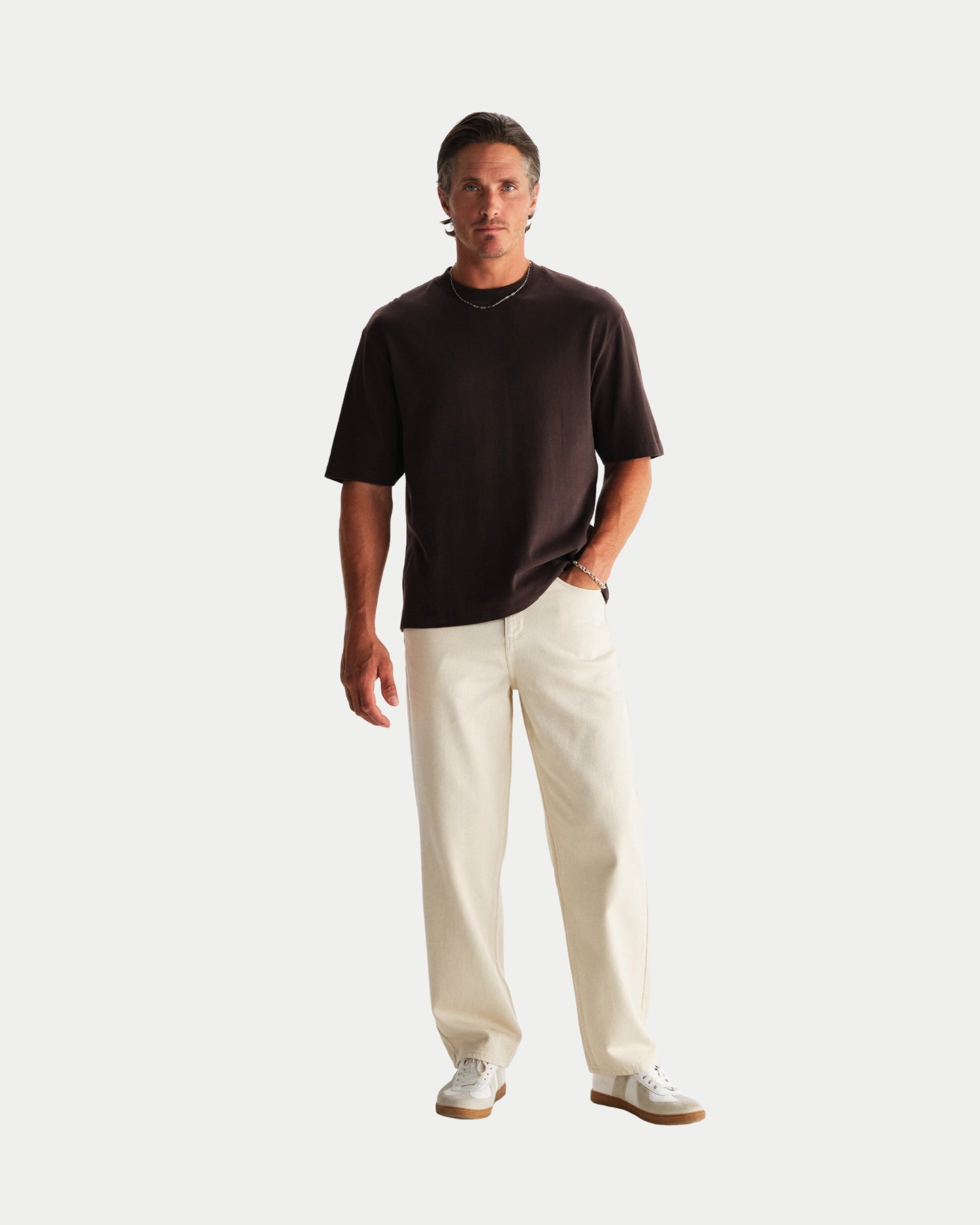 Milton Tee Emorised Cotton Dark Brown