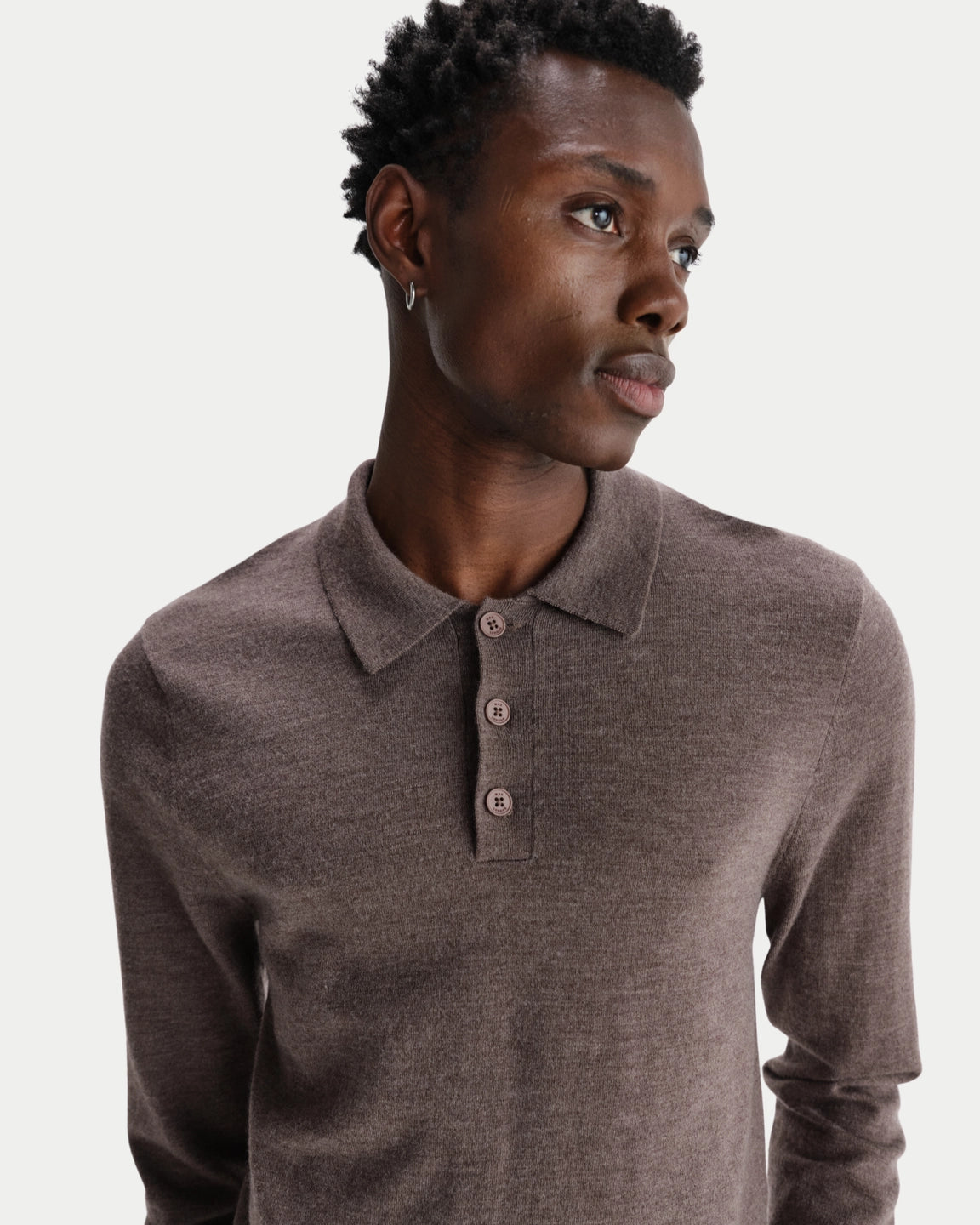 Wax London Oban Worsted Wool Brown Marl — Regular fit, wol | Stuen Store Tilburg