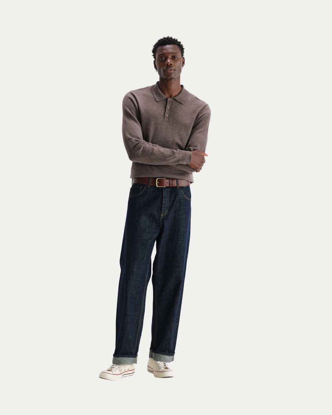 Wax London Oban Worsted Wool Brown Marl — Regular fit, wol | Stuen Store Tilburg