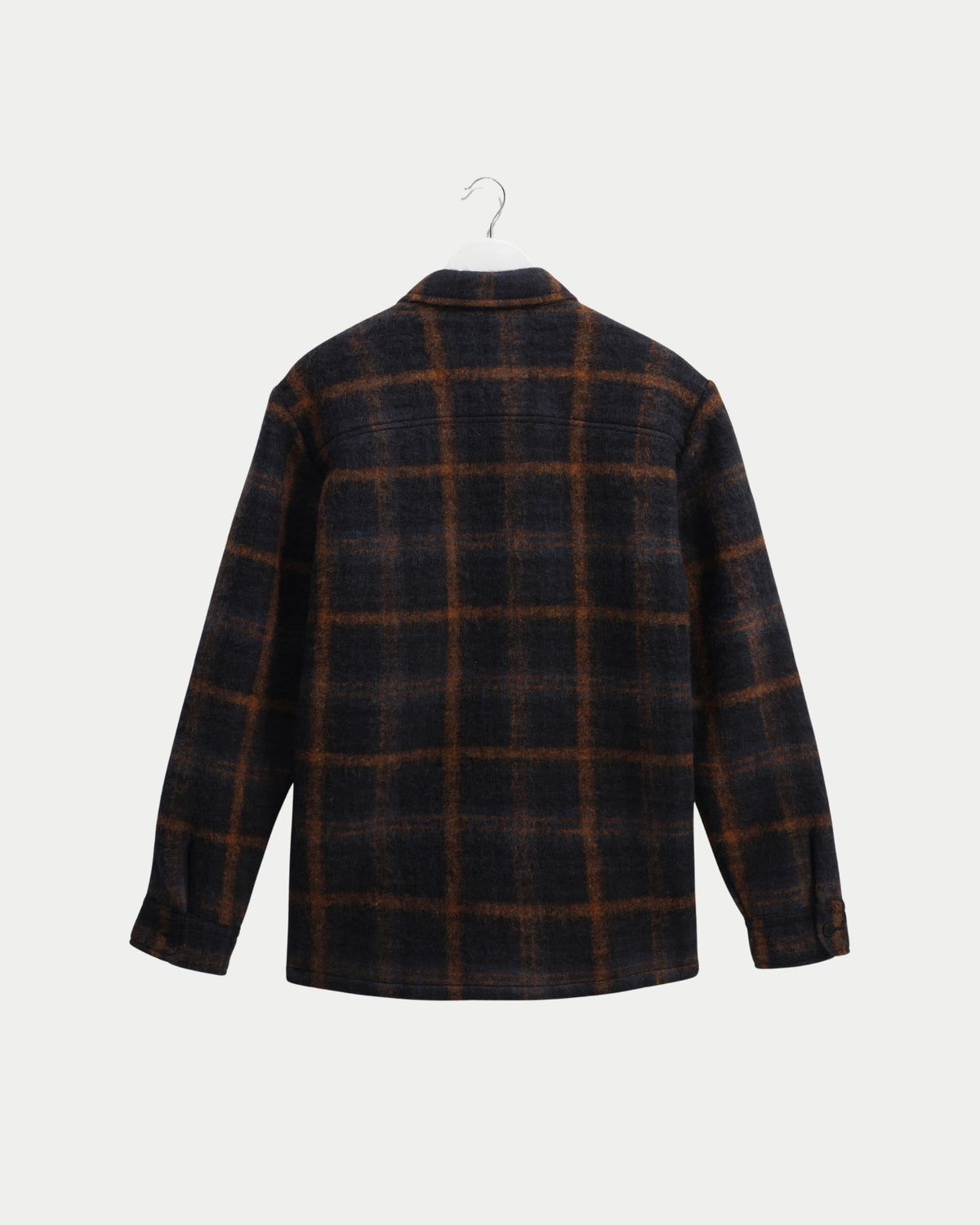 Wax London Whiting Overshirt Drawn Check Teal Orange — Wol Overshirt | Stuen Store Tilburg