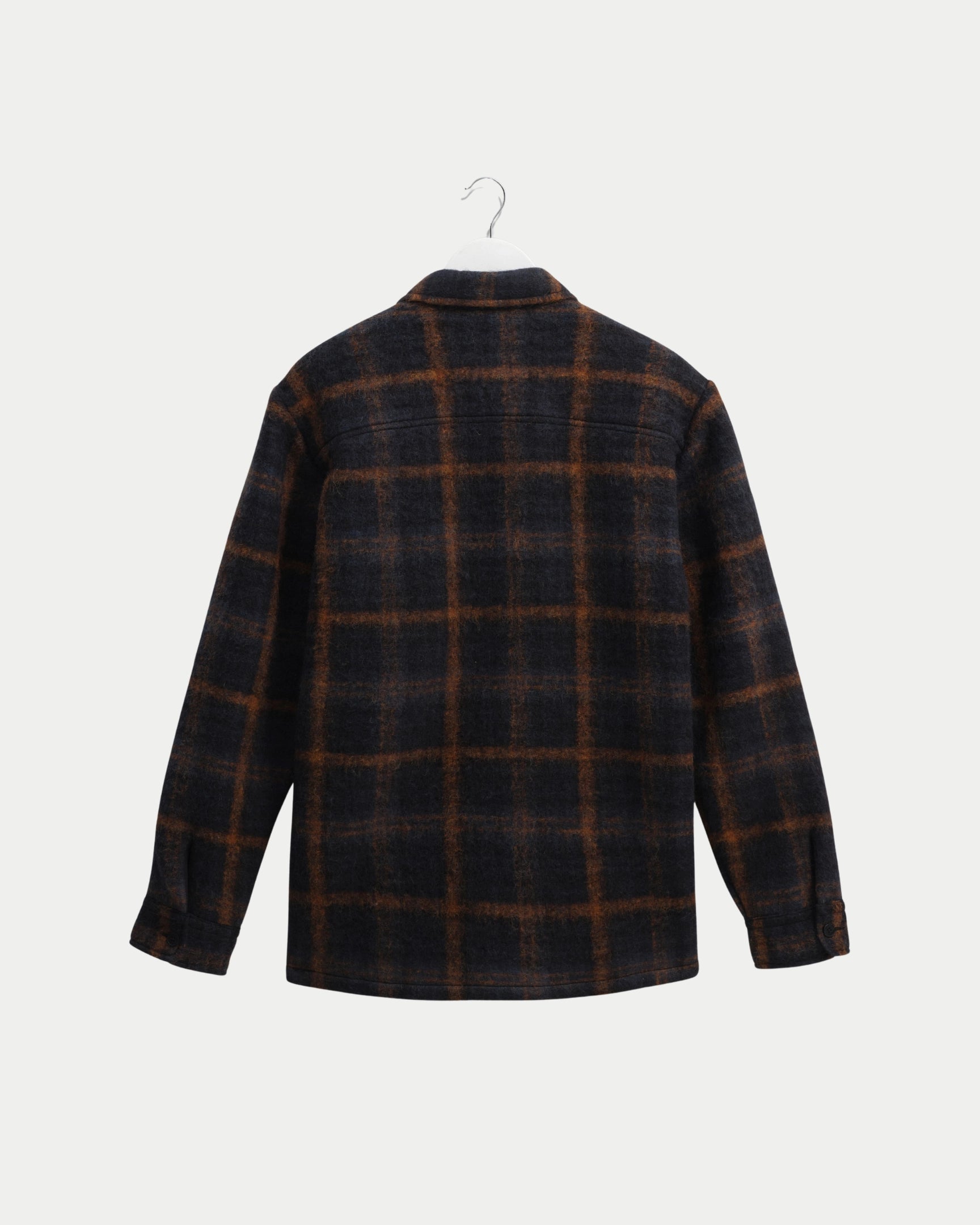 Whiting Overshirt Drawn Check Teal Orange
