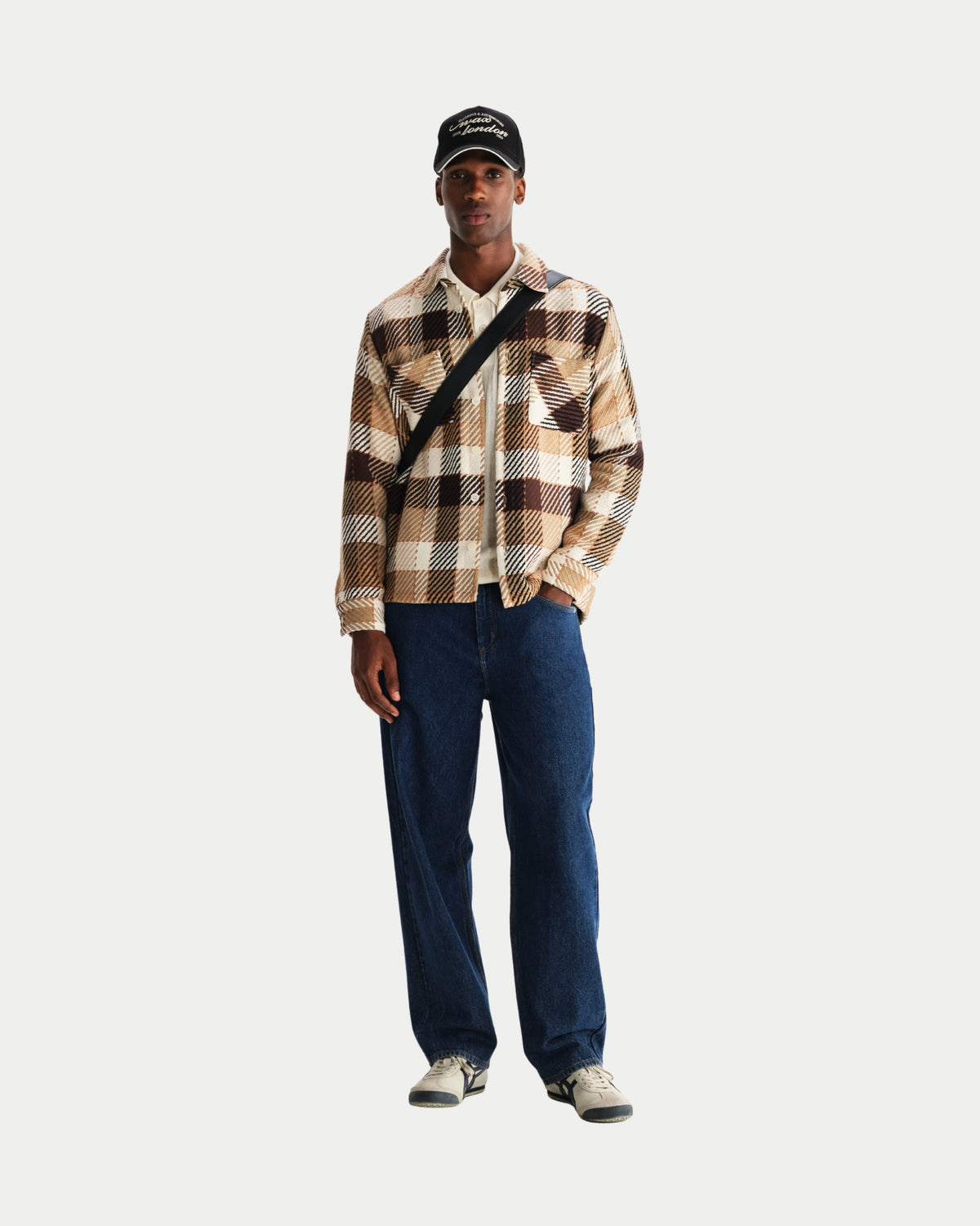Wax London Whiting Overshirt Pike Check Natural Brown — Overshirt | Stuen Store Tilburg
