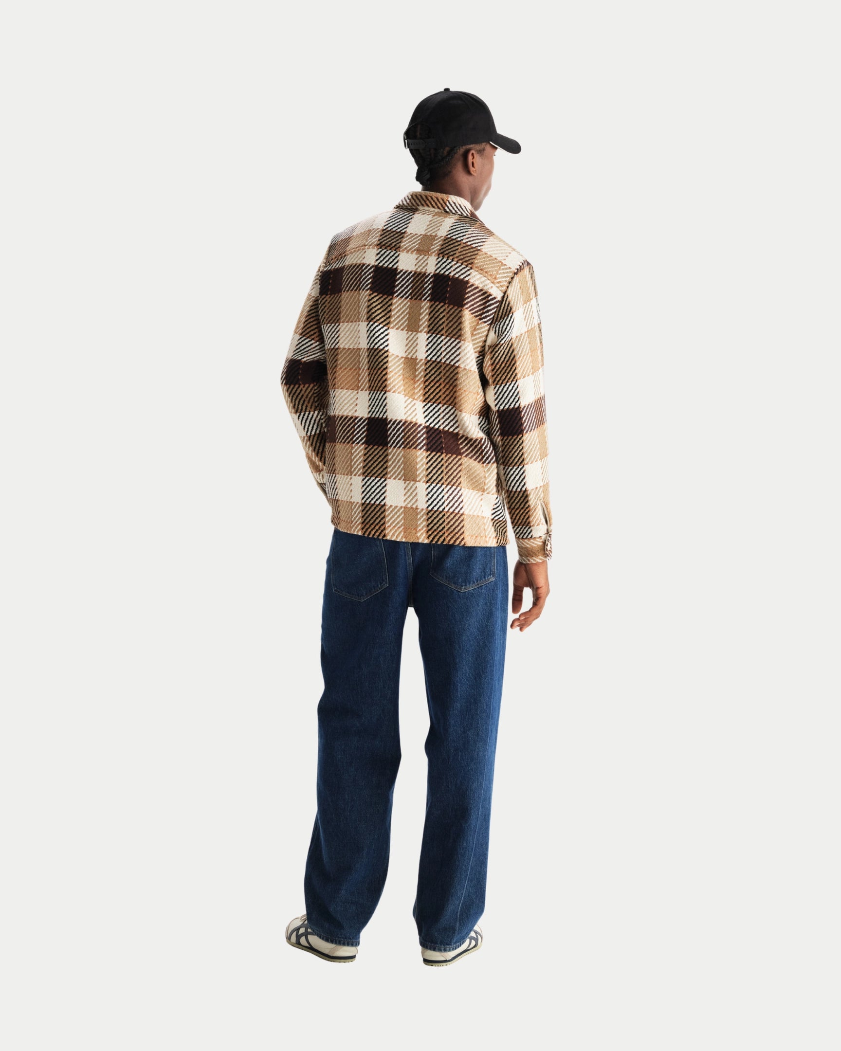 Whiting Overshirt Pike Check Natural Brown