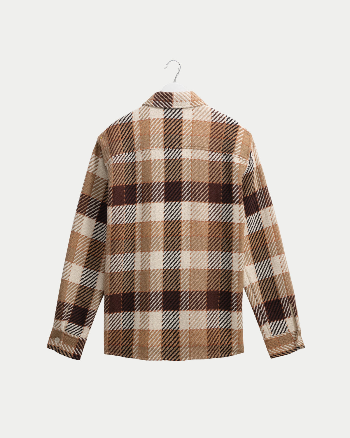 Wax London Whiting Overshirt Pike Check Natural Brown — Overshirt | Stuen Store Tilburg