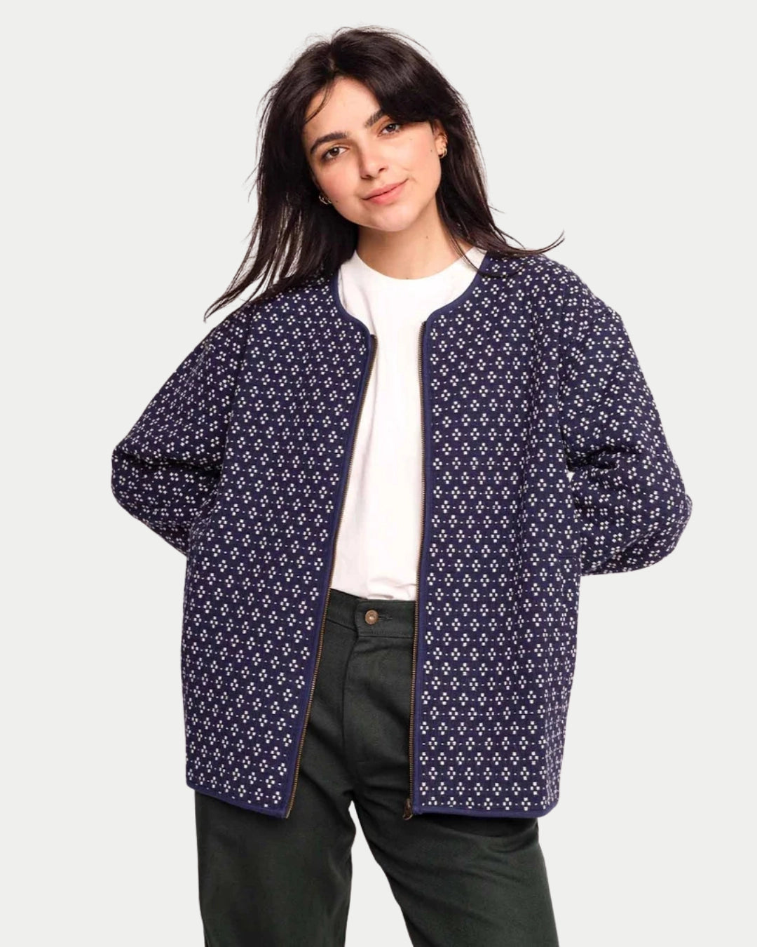 Olow Yama Jacket Marine Blue, Blauwe jas | Stuen Store Tilburg