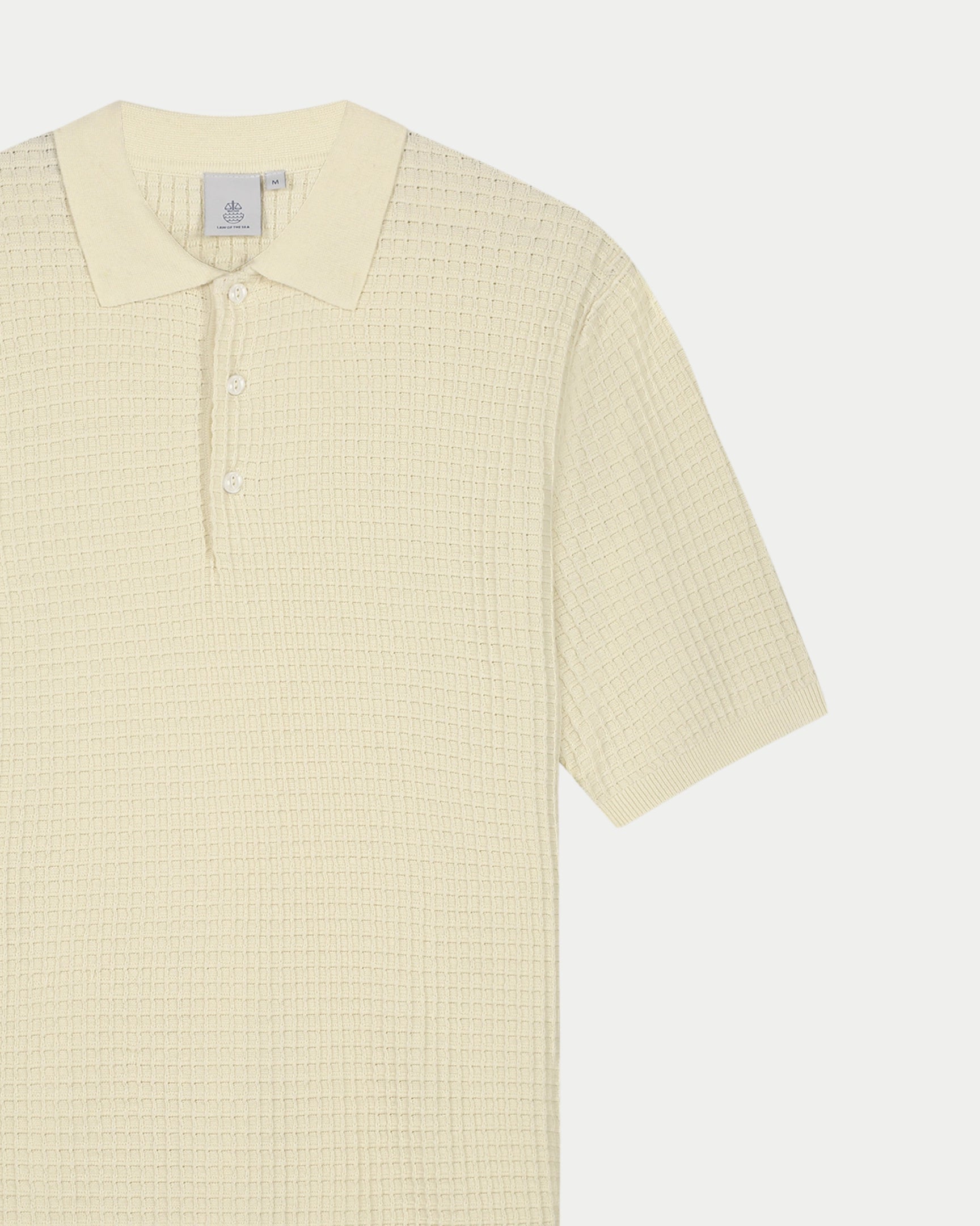 Yohei Structure Knitted Polo Vanilla
