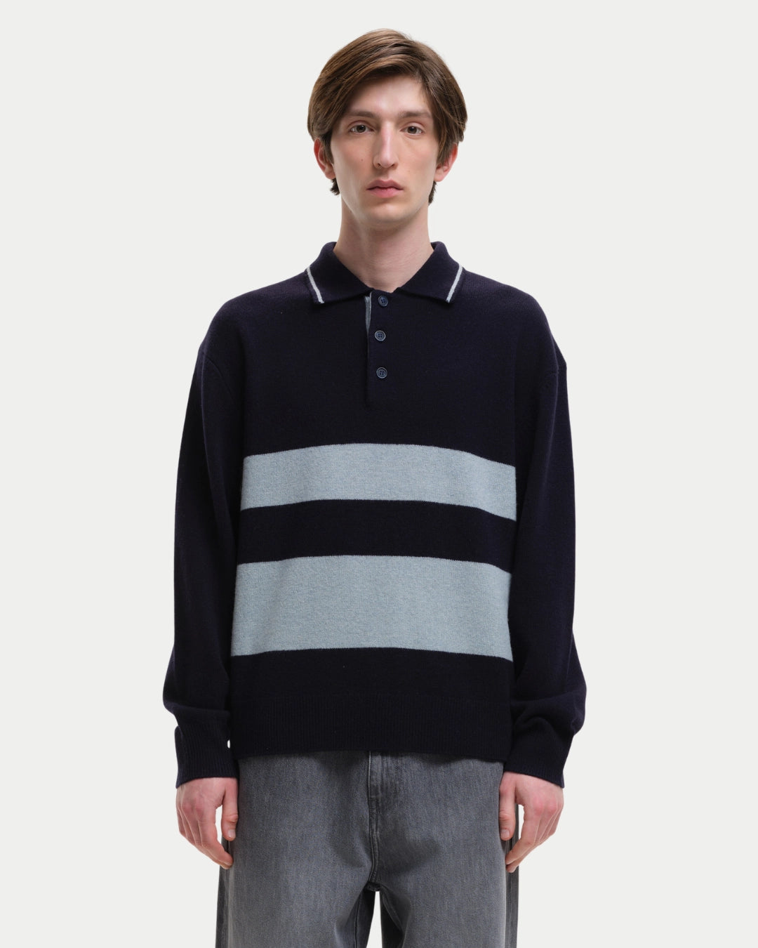 Polo a rayas azul marino de Your House