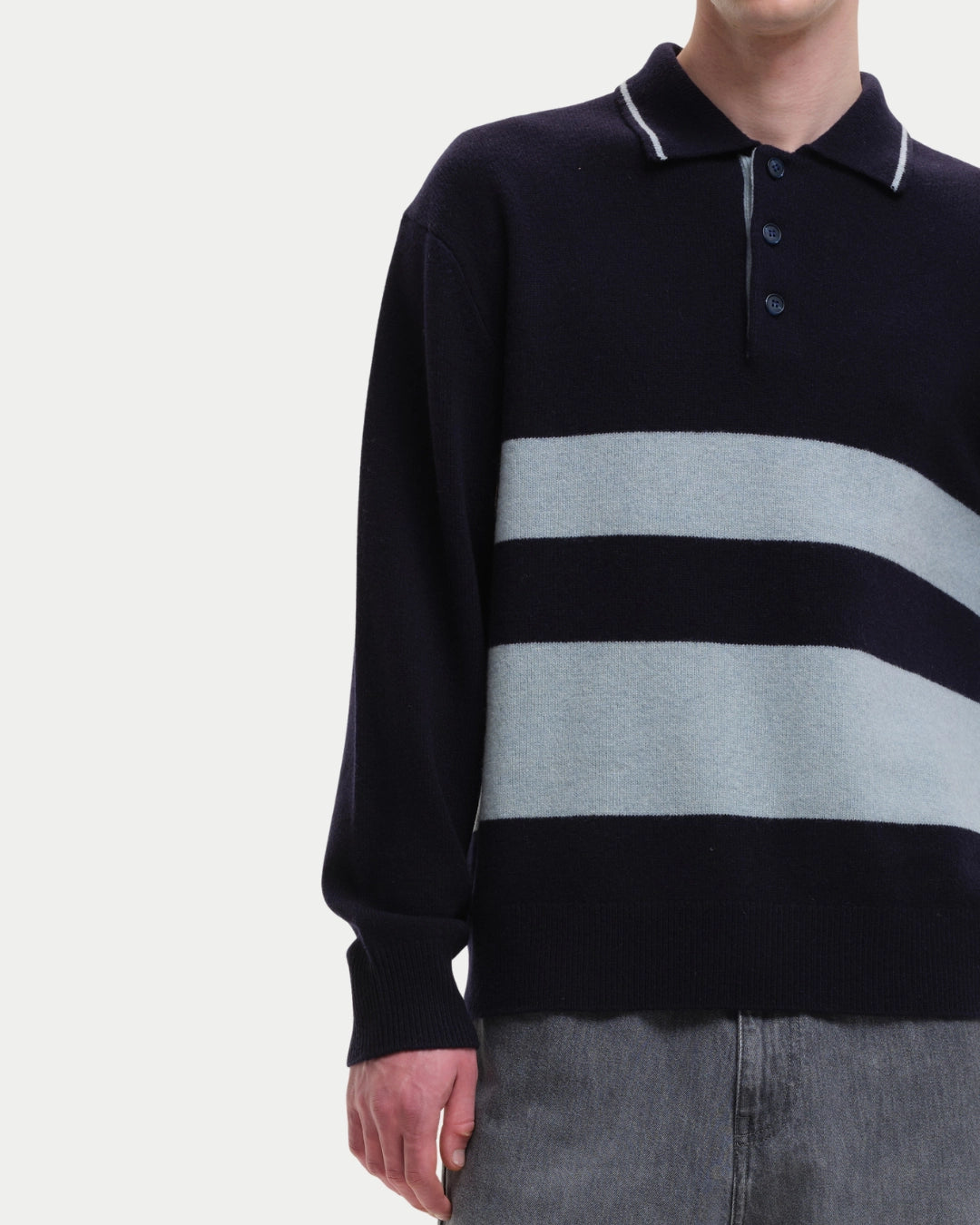 Polo a rayas azul marino de Your House