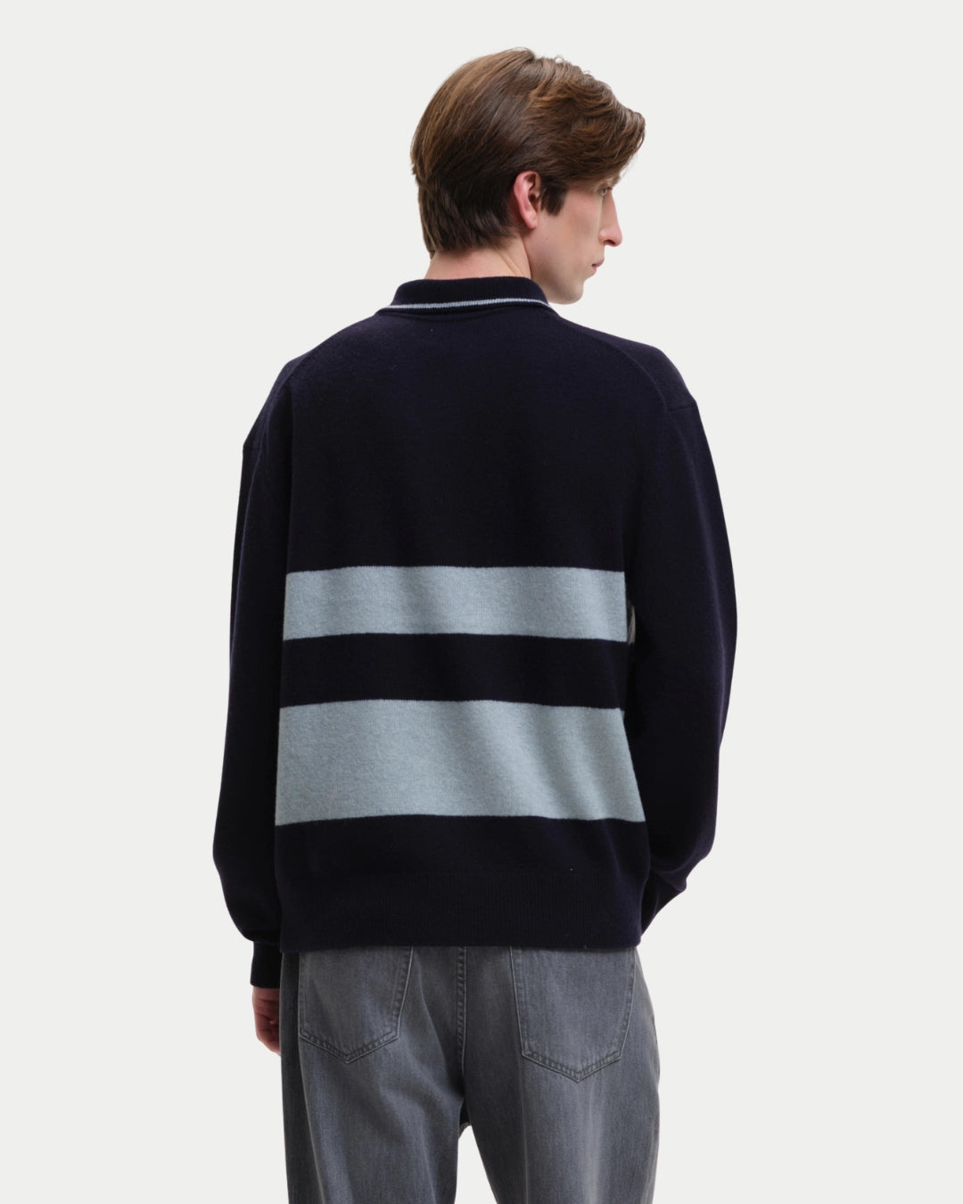 Polo a rayas azul marino de Your House