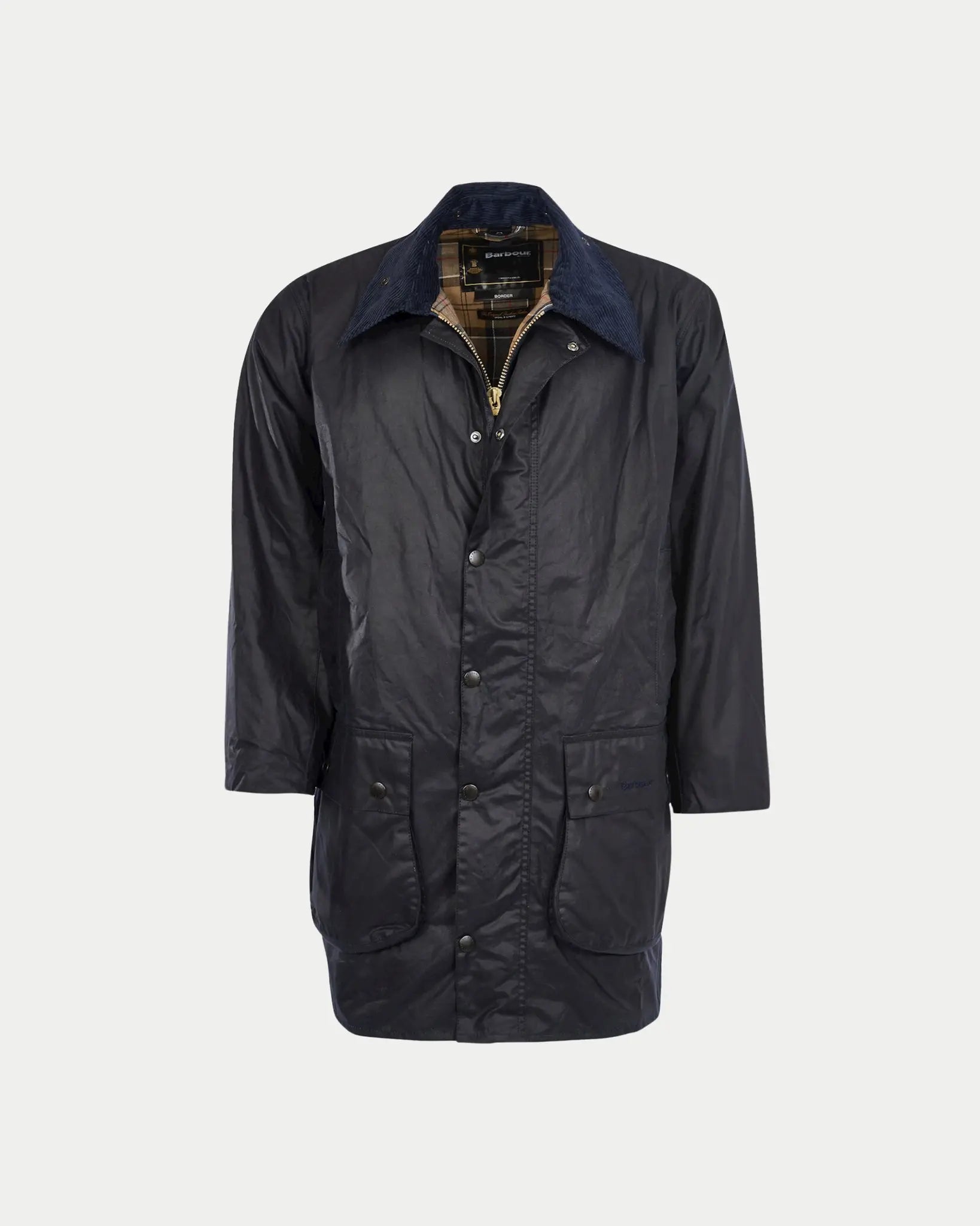 Barbour Border® Waxed Jacket Navy
