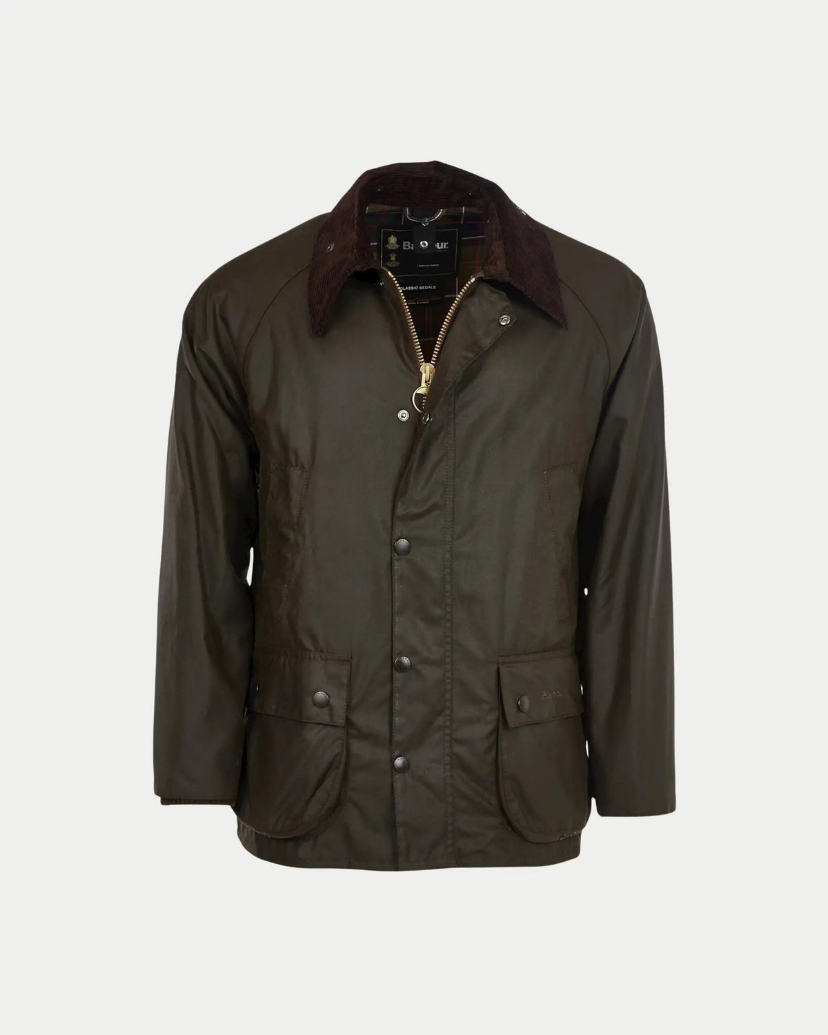 Barbour Classic Bedale® Waxed Jacket Olive — Relaxte pasvorm, middelzwaar gewaxt katoen | Stuen Store Tilburg