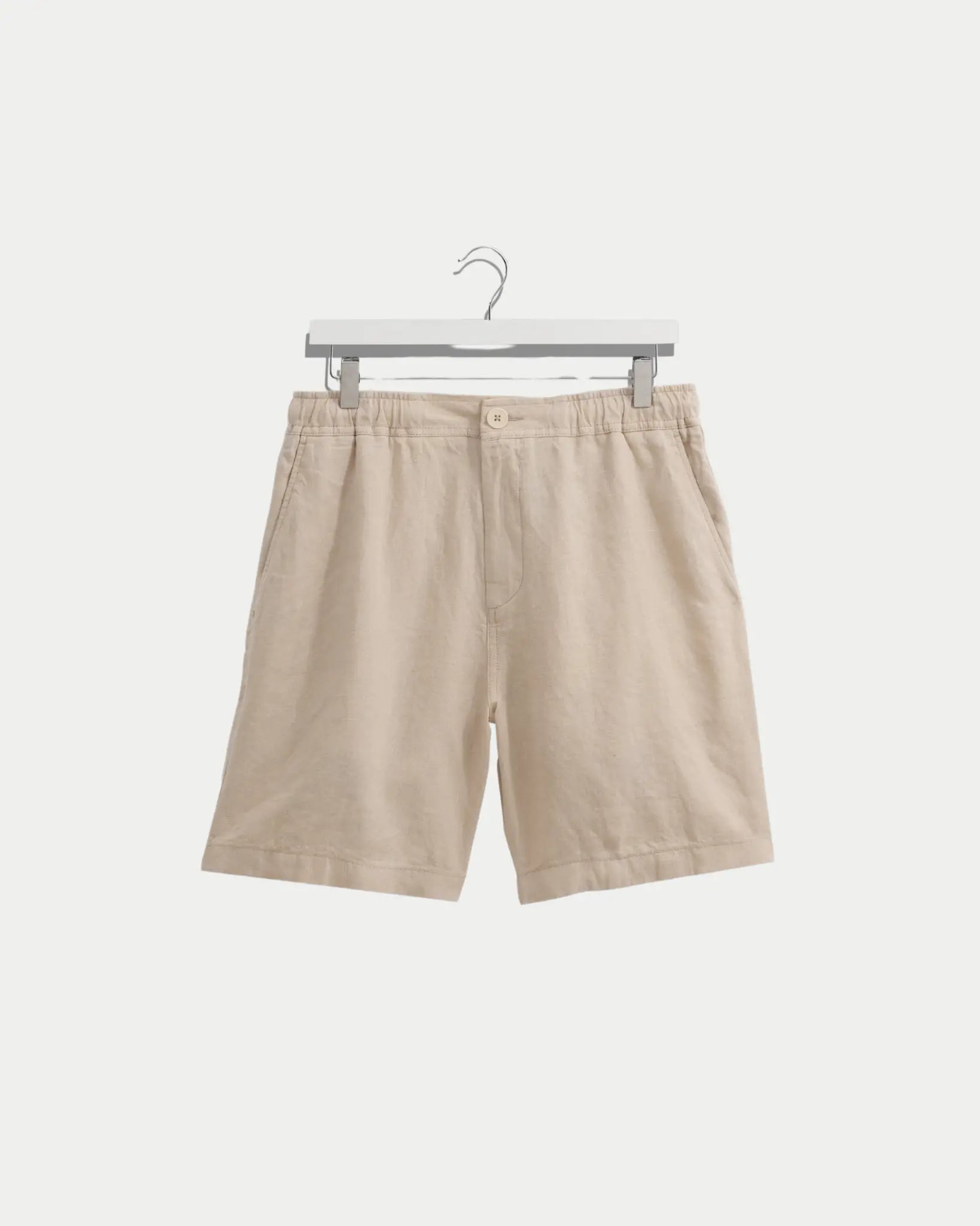 Wax London Kurt Washed Linen Shorts Beige