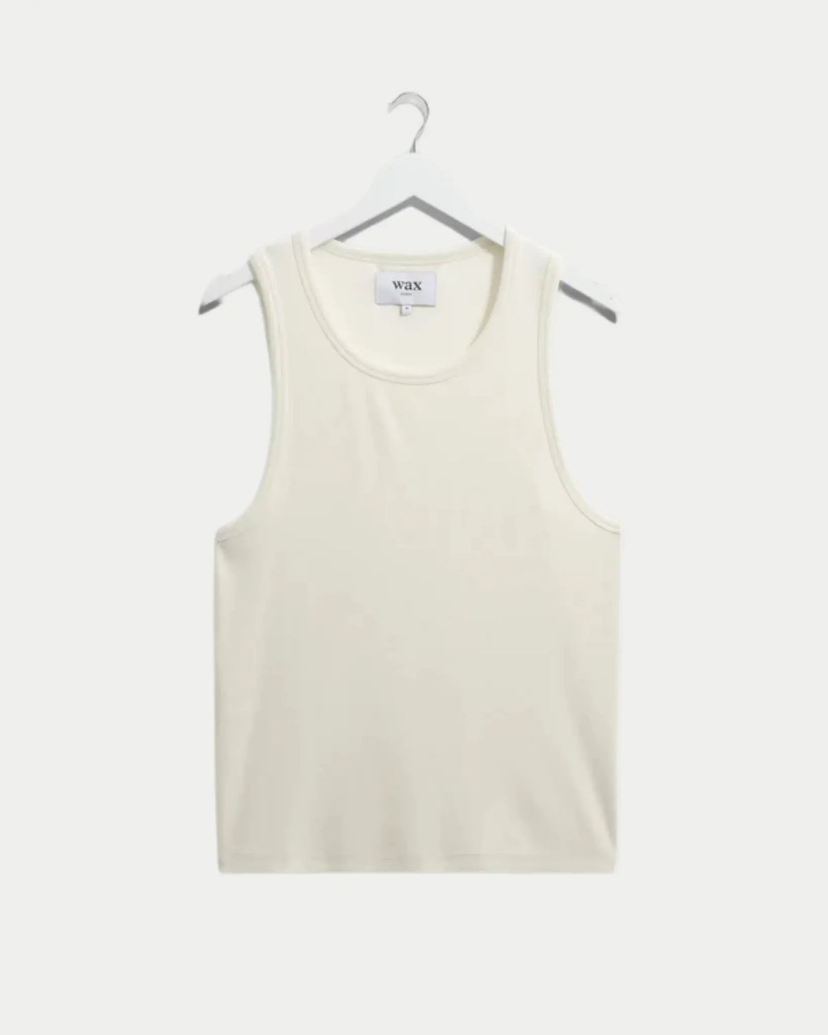 Wax London Montague Vest Rib Ecru — Katoen T-shirts | Stuen Store Tilburg