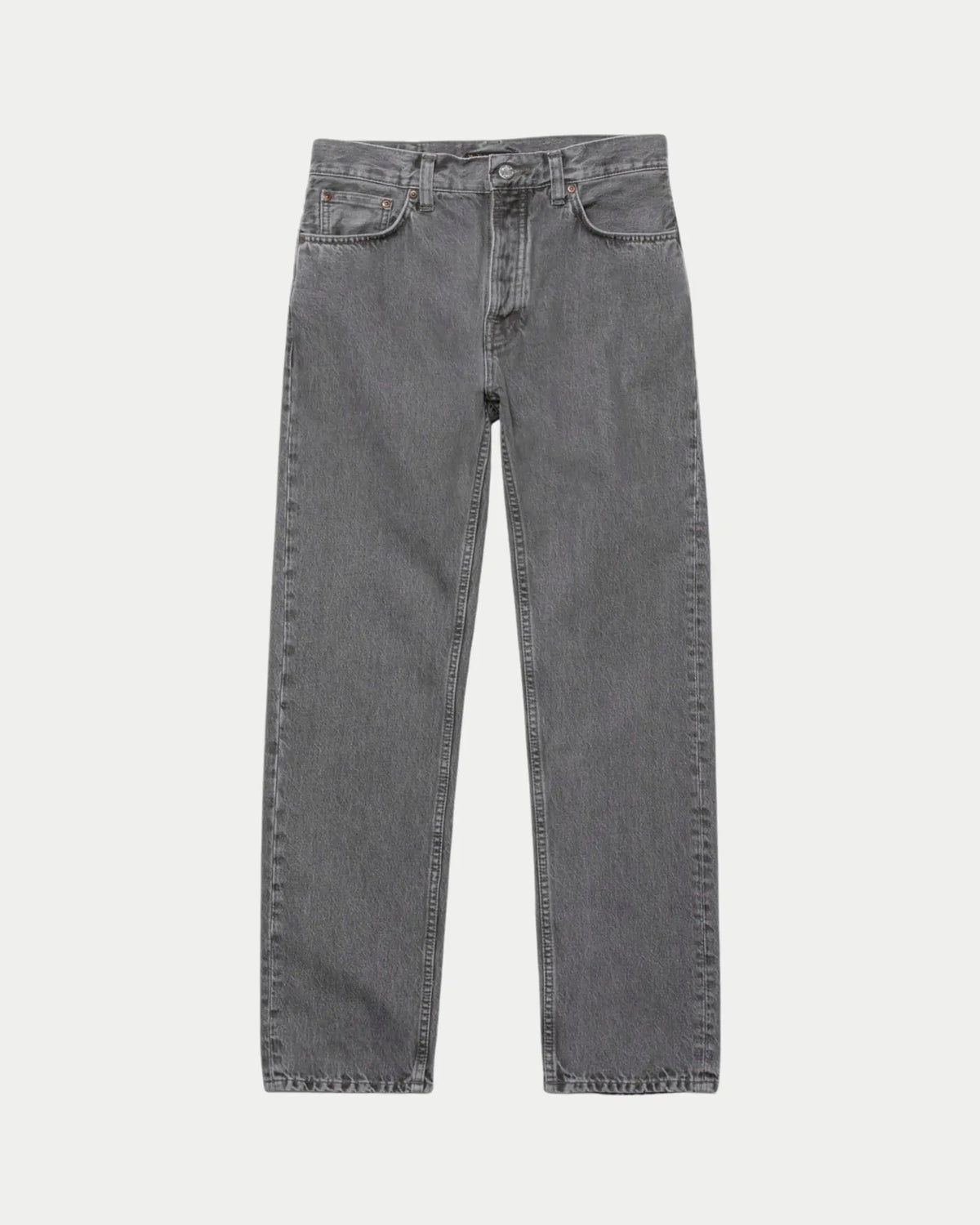 Nudie Jeans Rad Rufus Ash Grey — High-waist regular fit, 100% biologisch katoen Jeans | Stuen Store Tilburg