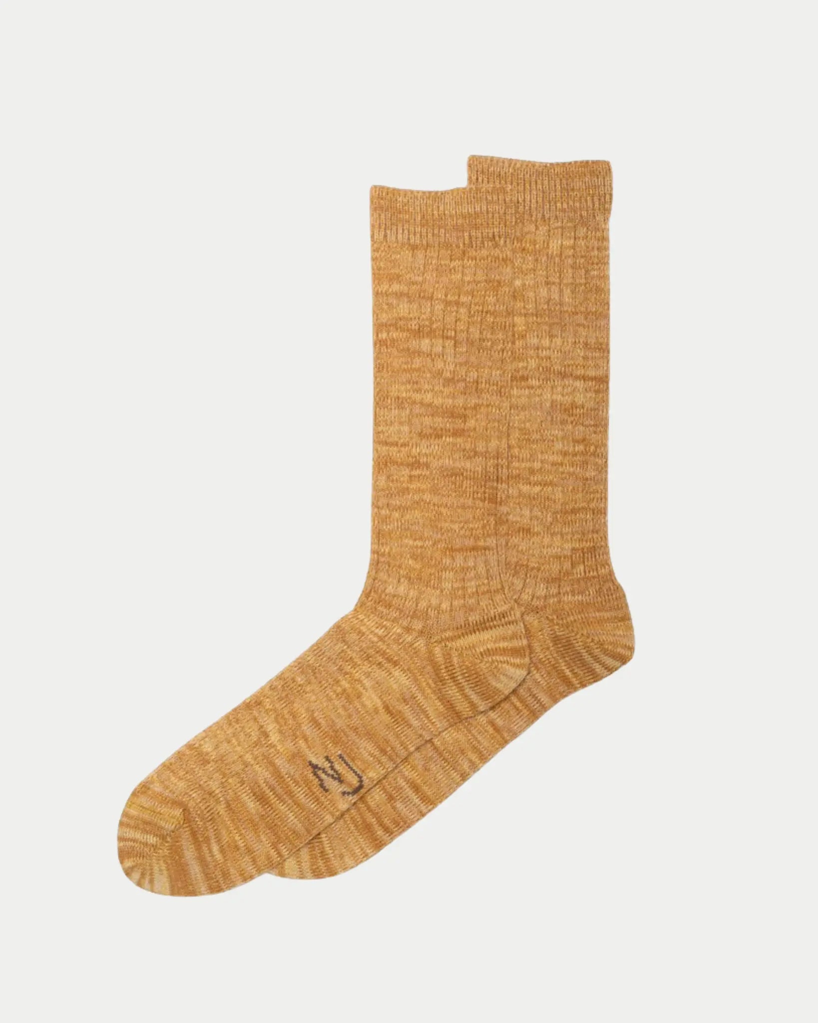 Nudie Jeans Rasmusson Mens Rib Sock Mustard