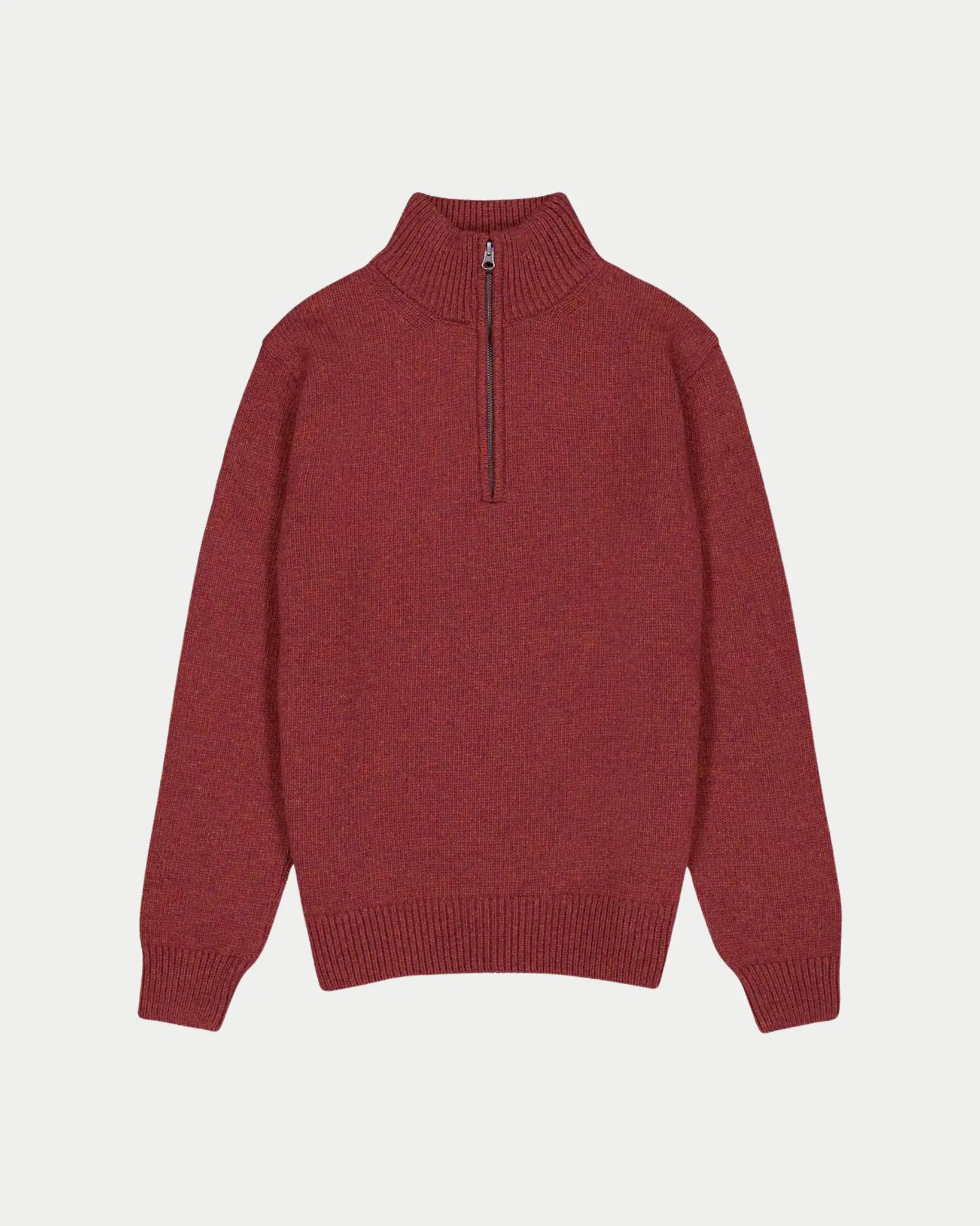 Olow Banjo Knitwear Half-Zip Rust