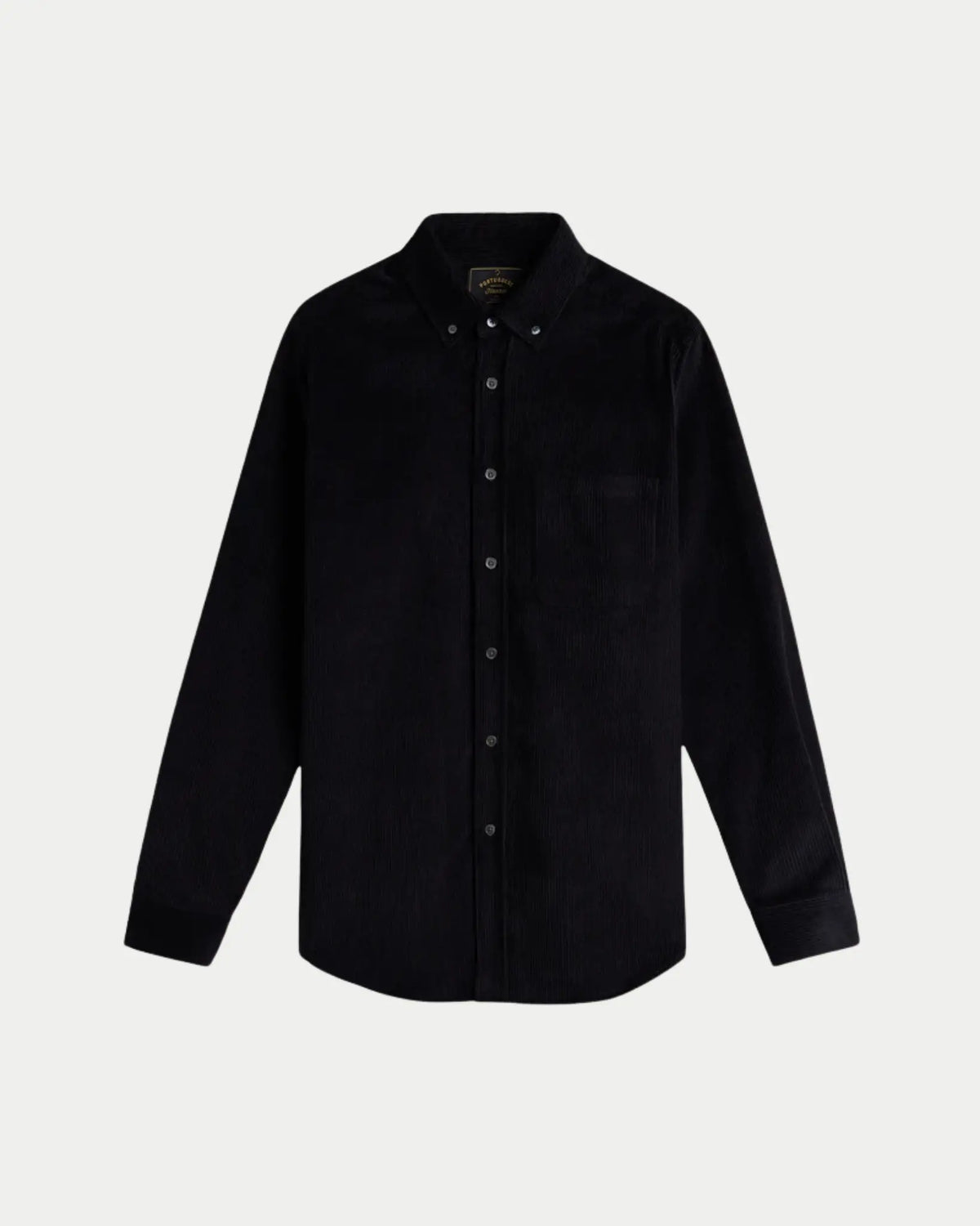 Portuguese Flannel Lobo 2.0 Black — geribde flanellen shirts worden al 4 generaties Overhemd | Stuen Store Tilburg