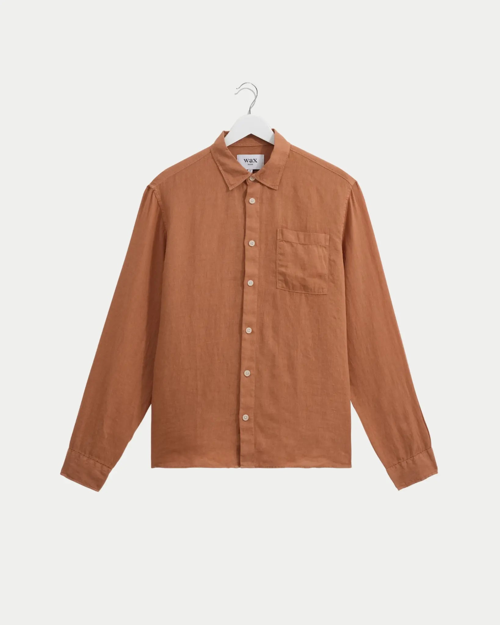 Wax London Rove Linen Shirt Light Brown