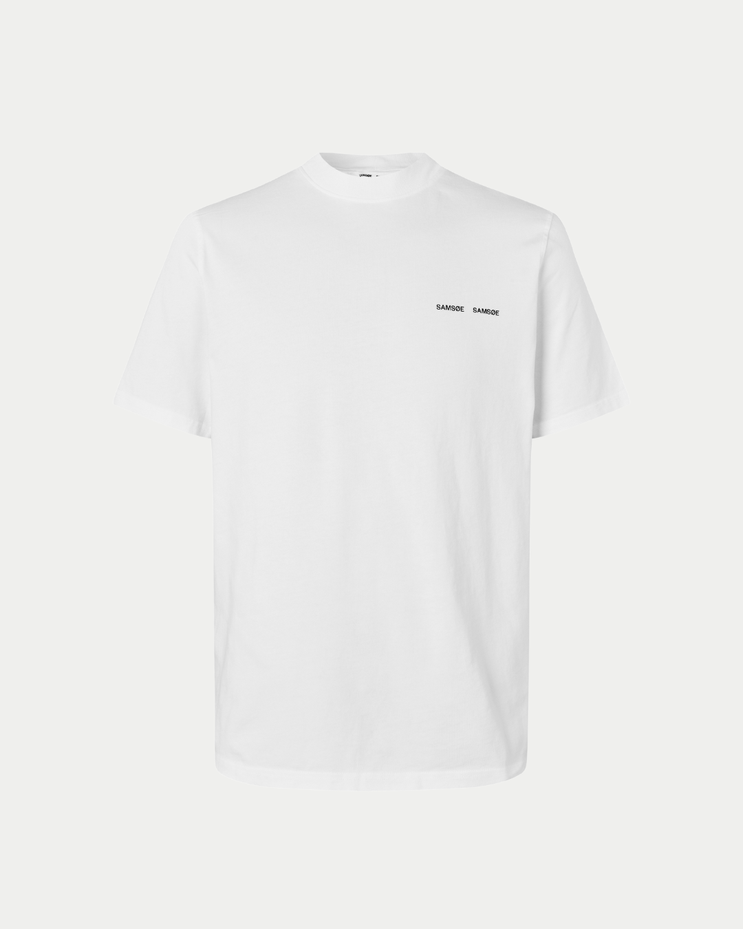 Samsøe Samsøe Norsbro T-shirt White — Door de hogere kraag, zorgt hij voor iets T-shirts | Stuen Store Tilburg