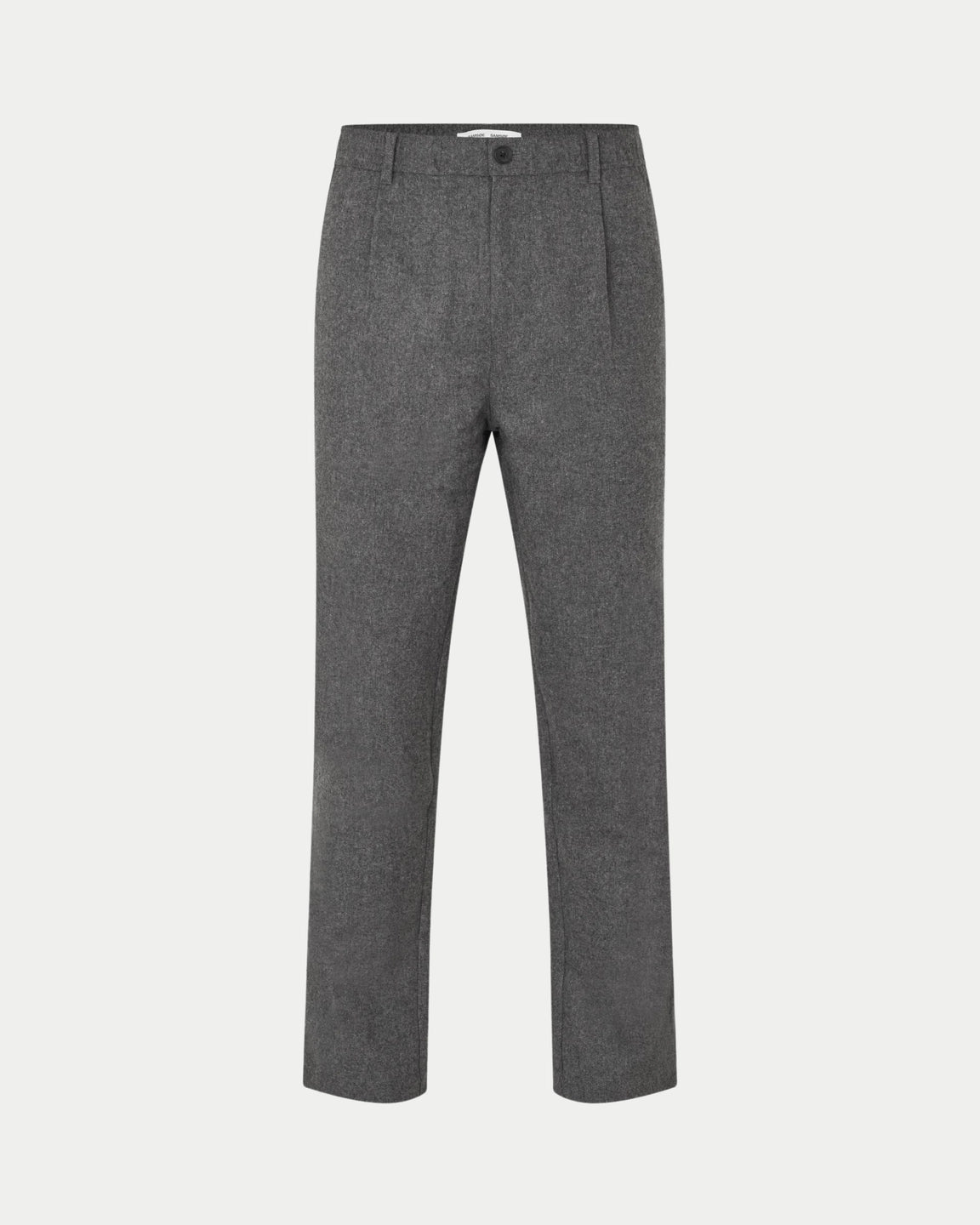 Samsøe Samsøe Sabertil Trousers Dark Grey Melange — Netjes, comfortabel en veelzijdig | Stuen Store Tilburg