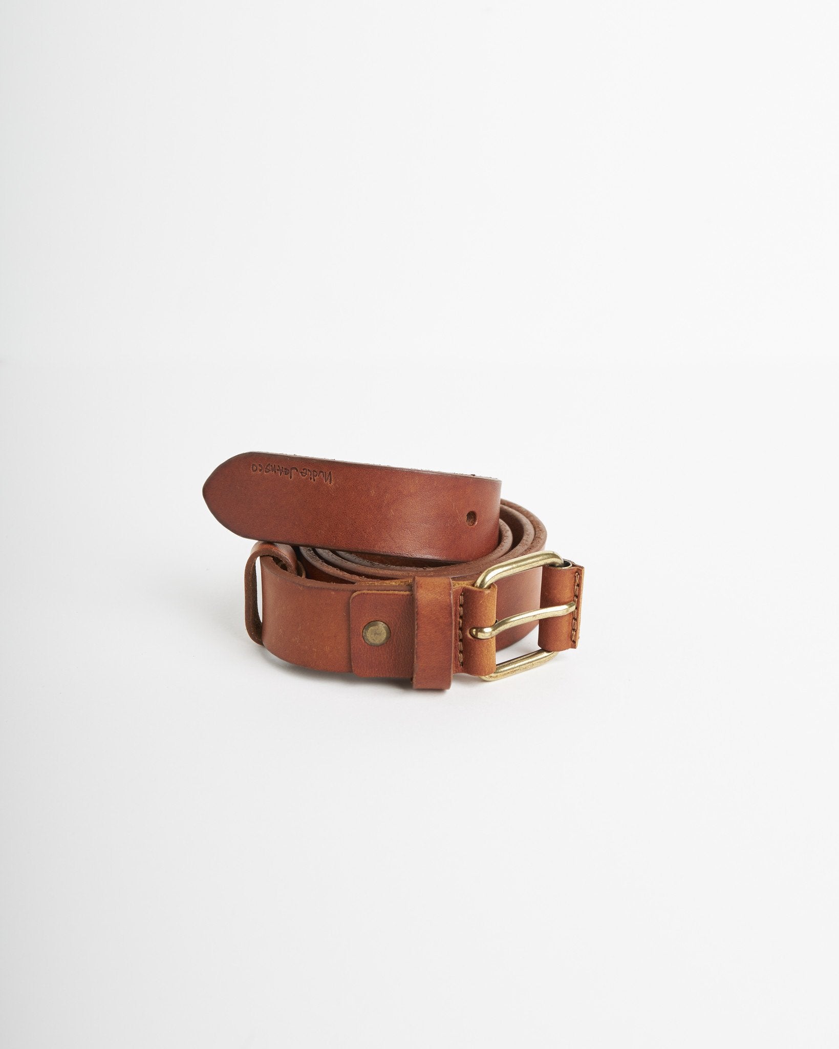 Nudie Jeans Dwayne Leather Belt Toffee Brown