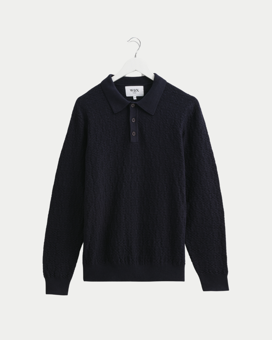 Wax London Oban Polo Check Stitch Navy